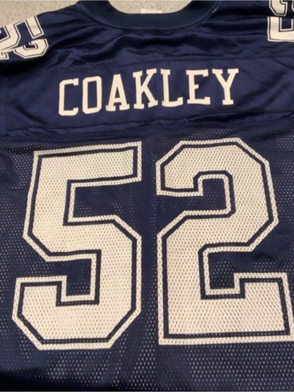 Reebok Navy & White Mesh Football Jersey with #52